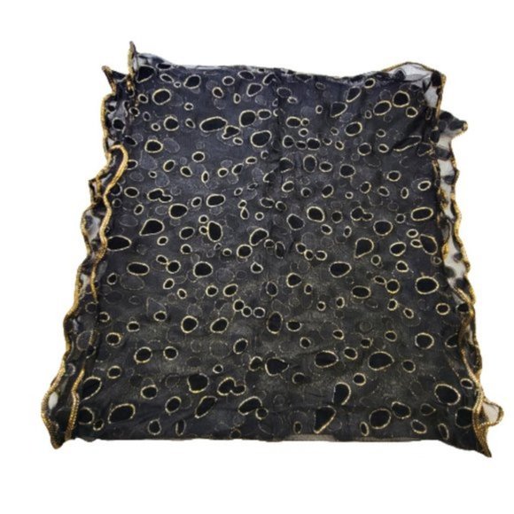 Gold and Black Glitter Scarf - Picture 3 of 6